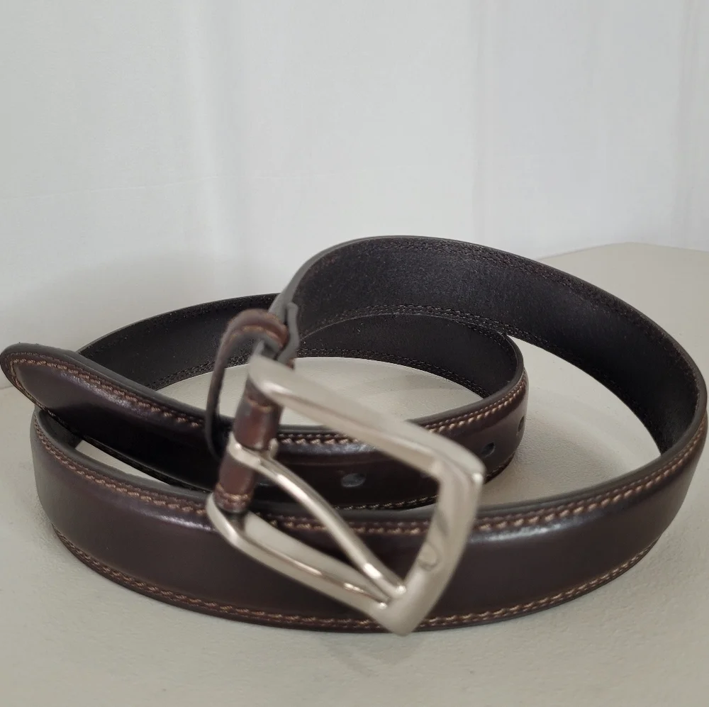 Dockers Brown Leather Dress Belt - Size 38